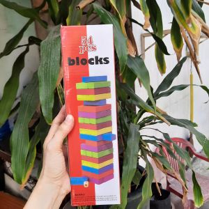 [ Size lớn 72 miếng gỗ- 4 hột xúc xắc 6 mặt - 12kg- - video tham khảo ] Bộ Trò Chơi Rút Gỗ Jenga Wooden Toys Gỗ Xịn Mài An Toàn Cho Bé