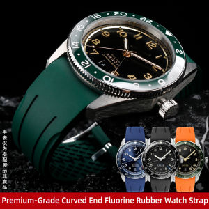 new Premium-Grade New Curved End Fluorine Rubber Watch Strap FOR Longines Seiko watch 20mm 22mm New Design FKM Rubber Watch Band high-quality