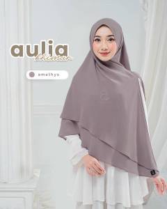 Azmeela Aulia Khimar Syari Instant Soft Padnya Antem Cantik Elegant tegak di dahi