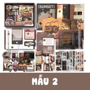 Bộ quà tặng phong cách cổ điển - sổ tay bìa cứng - bulletjournal chủ đề vintage độc đáo