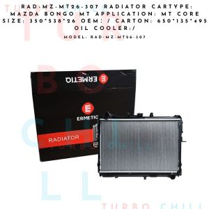 Mazda Bongo MT Radiator 350*538*26 OEM Fit 2008-2016 Car Carton Size 650*135*495 RAD-MZ-MT26-307