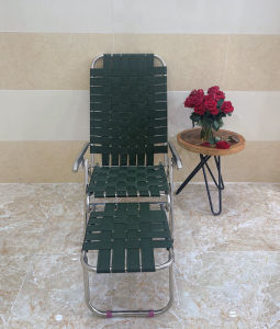 Ghế xếp dây đan lớn khung inox ĐẠI THÀNH