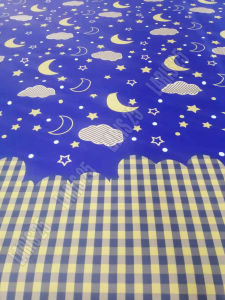 Bahan Kain Katun Mikrotex Utk Sprei Gorden Bedcover Per 05M Dan 1M Termurah Motif Bulan Bintang Luna