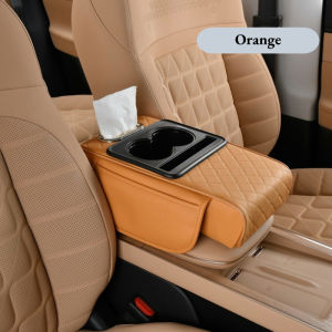 (local delivery) Kebidumei Car Arm Rest Box Pad Thicken Center Console Box Extension Armrest Cushion Soft Elbow Support Cup Holder Organizer Bag