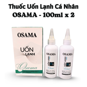 Uốn Lạnh OSAMA - 100ml x 2 uốn lạnh cá nhân tại nhà uốn lạnh siêu dưỡng giúp tóc xoăn đẹp.