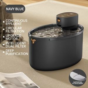 2.5L Pet Water Fountain Intelligent Wireless Automatic Induction Super Mute USB charging Cat Water Dispenser