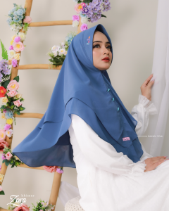 Khimar Zora Ceruty Babydoll Double Layer Linalivia
