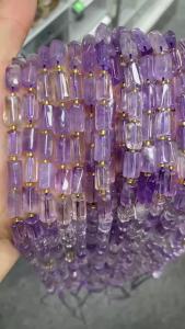 Natural Amethyst Irregular Tube Nugget  Rough Size 6x10mm