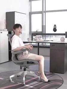 Ergonomic Chair Study Chair Computer Chair Home Comfortable Long Sitting Desk Chair Adjustable Swivel Chair Lumbar Support Office Chair