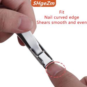 [COD] SHgeZm Siêu mỏng Nail Clipper thép không gỉ có thể gập lại Nail Cutter với Nail tập tin