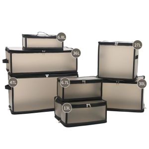 Large Capacity Folding Bedroom Storage Box Waterproof Transparent Wardrobe Organizer College Dorm Storage Boxes Lid Makeup Cases