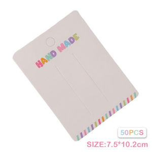 MillionGrid 50 cái kẹp tóc bao bì thẻ Vòng cổ hiển thị thẻ với túi đồ trang sức hiển thị thẻ tự con dấu Túi giấy nhãn thẻ