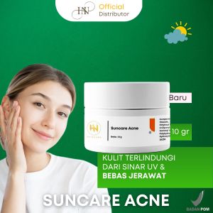 HN Skincare Suncare Acne BPOM 10grm Krim Siang SPF 30 dengan Niacinamide Acid Untuk Kulit Berjerawat