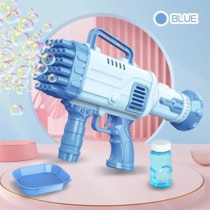 Bubbles gun 32 holes ปืนเป่าฟอง 32 รู พร้อมน้ำยา 1ขวด ถาดรองน้ำยา 1ใบ ของเล่นเป่าฟอง  เครื่องเป่าฟองสบู่ขนาด 32 หลุม ปืนฟองบับเบิ้ล
