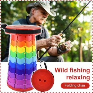 Telescopic Table Stretch Smoothly Abrasion Resistance Folding Stool No Locking Strip Required