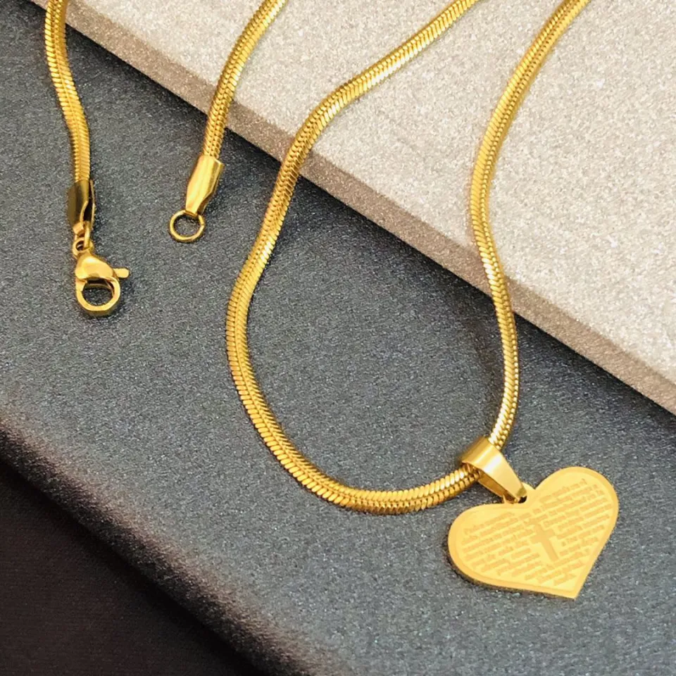 10k Solid Gold Yellow & White Gold Cross Heart Filigran Pendant Neckla –  Fran & Co. Jewelry Inc.