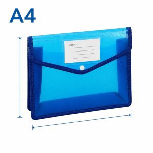 A4/FC Button Document Holder Button Plastic Document Holder For Paper File Waterproof Storage