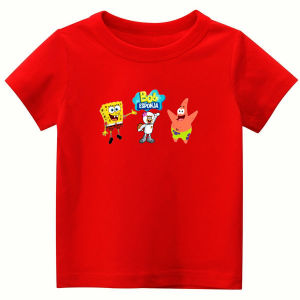 Tshirt kids kaos atasan oblong sablon karakter SPONGEBOB ESPOJA anak usia 1-12tahun