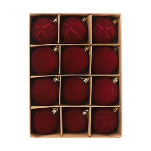 ชุดหลอดไฟ12หลอดผ้ากำมะหยี่สำหรับเทศกาลคริสต์มาสทำมือสีสันสดใสอุปกรณ์ตกแต่งงานปาร์ตี้วันหยุด