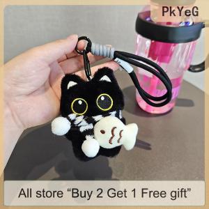 [COD] PkYeG Tool Cute Plush Big Eyed Black Cat Doll Pendant Girl Backpack Doll Pendants Couple Bag Keychain Phone Charms Bag Pendant Accessories