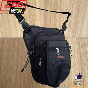 Gratis Ongkir !! Tas Selempang Pria Gold Leaf Tas 3in1 Tas Pinggang Tas Paha Tas Outdoor Tas Slingbag Pria PN-00023 10 - Black Tas Fashion Pria Crossbody Bag Tas non USB Tas Gadget