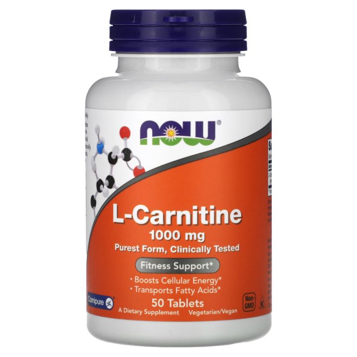 READY STOCK NOW Foods, L-Carnitine, 1,000 mg, 50 Tablets