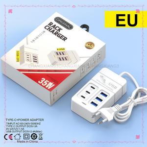 【CHANGXIANG3】 6 Cổng 35W Sạc Nhanh Sạc 3 USB 3 Loại C Máy Tính Để Bàn Đa Chức Năng Power Charger Adapter Cho Văn Phòng Nhà Trường Phòng Du Lịch