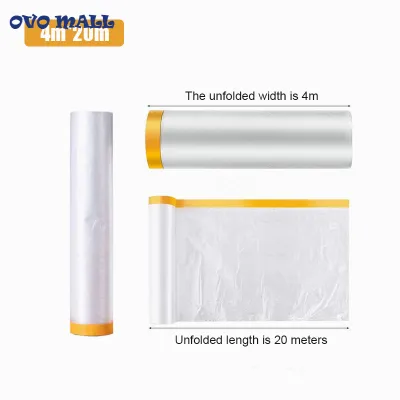 20m Furniture Plastic Dust Cover Disposable Paintproof Furniture Protectors Household Bed Sofa Renovation Drop Sheet Dustproof Cover Plastic Film
