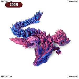 [COD] ZHONGYI0 3D Printed Feilong Living Room Ornaments Multi-jointed Movable Dragon With Wings Tabletop Home Decoration