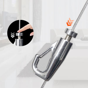 BJ🔩🔧🔗 1 cái có thể điều chỉnh khung hình treo móc với chức năng khóa tự động cho dây thép Dây cáp treo phụ kiện