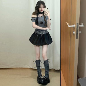 White Flower Bud Short Skirt for Women Summer New Korean Style Gentle High Waist Casual a Fluffy Half Skirt