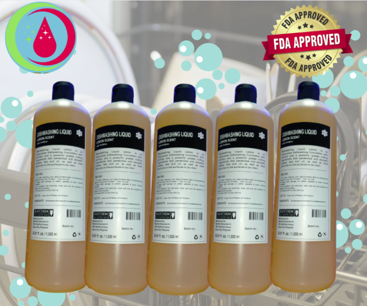 DISHWASHING LIQUID 1,000 ml (FDA APPROVED) LEMON SCENT with ANTIBAC/Powerful Degreasing Agent