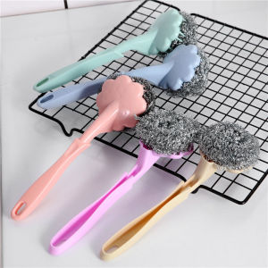 Set 2 Bàn Chải Cọ Xoong Nồi Bồn Rửa Bát Bằng Sợi Thép