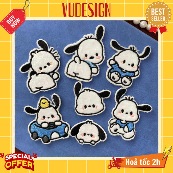 Sticker Dán Vải, Sticker Ủi Thêu Quần Áo, Balo, Túi, Mũ Sanrio Chú Chó ...