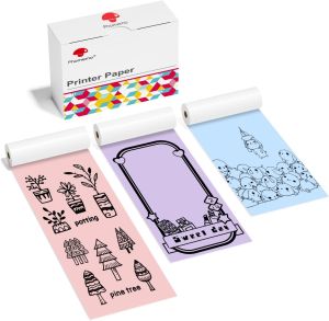 Phomemo 80mm Color Continuous Thermal Sticker For M03/M03AS/M04S/M04AS Printer(3 Rolls)