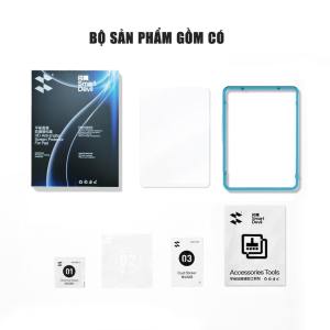 Kính cường lực dùng cho Redmagic Pad Pro 10.9 Inch full màn hình không viền đen Smart Devil có khung hỗ trợ dán