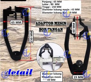 Adaptor dudukan bor bobok kayu
