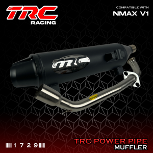 TRC Racing Yamaha NMAX v1 Power Pipe Muffler Exhaust with Removable Silencer LTO Approved 1729