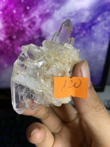 Đá thạch Anh trắng tán sắc pha lê tự nhiên trong suốt vàng Citrine thanh tẩy thiền định tarot cực mạnh Clear Quartz Natural 120