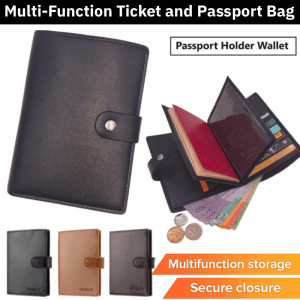 Multi-Function Ticket and Passport Storage Bag Large Capacity Document Organizer Travel Wallet Ticket Holder Waterproof Card Case