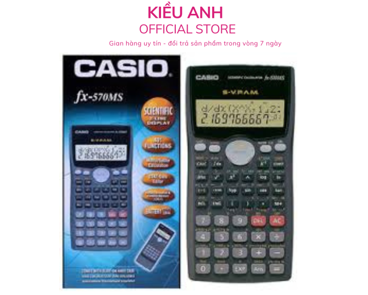 Máy tính Casio FX-570MS dành cho học sinh cấp 2, được phép sử dụng