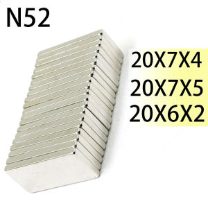 2023N52 20x6x2 20x7x4 20x7x5 20X9X5 Neodymium Bar Block Strong Magnets Search Magnetic Bar Ndfeb Square Project Fridge Magnet
