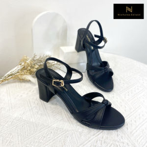 Nicholas Edison Sandal Heel NAVA Sandal Block Heels Tali Silang Simple Terbaru
