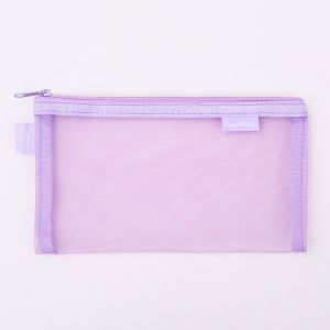 【Ready Stock+COD】STYLETENK Transparent Design Mesh Pencil Case Zippered Closure Mesh Material Transparent Pencil Bag Simple Large Capacity Minimalist Pencil Case For Student