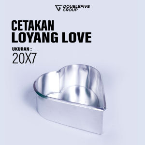 Cetakan Loyang Bentuk Love / Ukuran Loyang Love 20 X 7