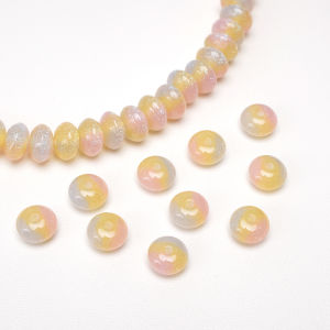 10*6mm 10 cái/túi resin Turquoise Streamer Smudge Bàn tính hạt Hạt bánh xe DIY bông tai vòng cổ vòng tay Phụ kiện làm đồ trang sức