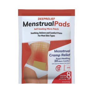 MY [In Stock]MenstruHeat Heating Pad From Period Pain Pack Of 8 Patches Menstrual Cramp Relief And Pms Comfort Buy3 get2