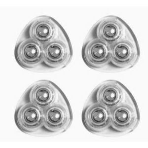 PVN89460 Bộ 4 Bánh Xe 3 Bi Xoay 360 Độ Mini – Bánh Xe Đa Năng Thép Không Gỉ Nhỏ Gọn