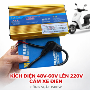 Inverter 48V-60V Lên 220V Cho Xe Điện – Bộ Chuyển Đổi Điện An Toàn Dễ Sử Dụng Có Sẵn Jack