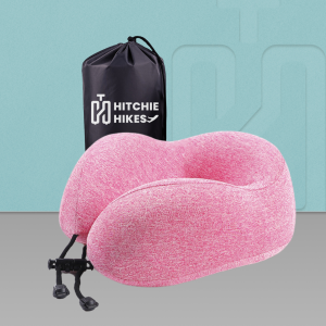 Hitchie U Shape Natural Latex Travel Car Neck Pillow Headrest Rest Travelling Airplane Bantal Tengkuk Leher Kereta 型頸椎枕头